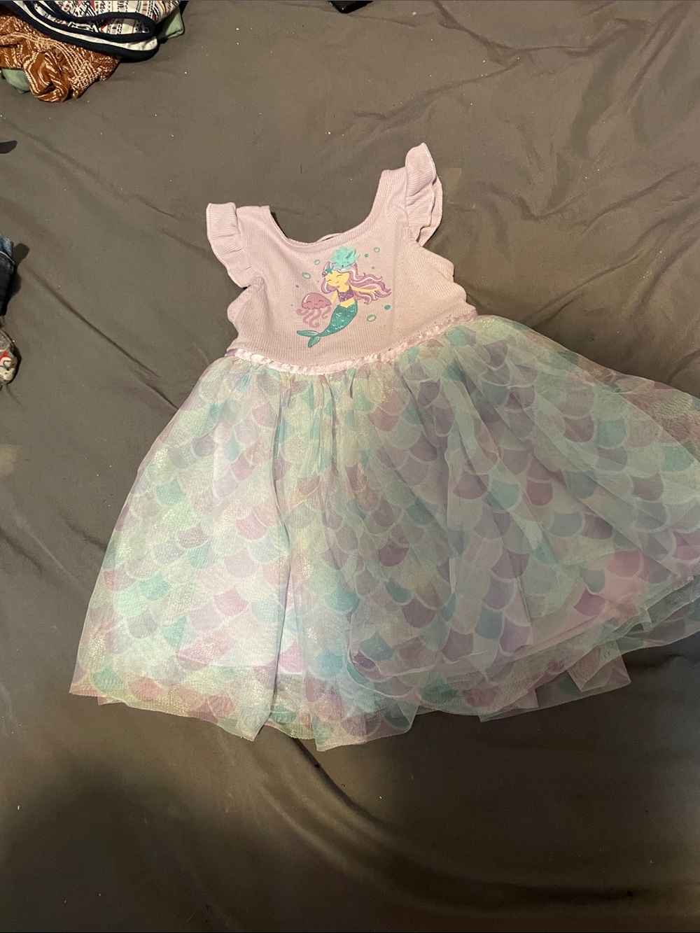 lilt Pastel Mermaid Tulle Dress in Pink and Mint